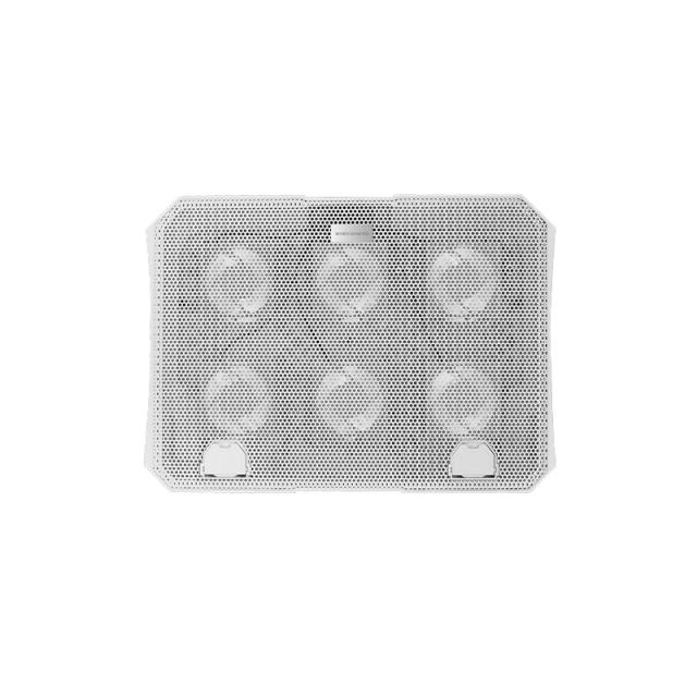 Mars Gaming - MNBC23, Base Refrigeradora y Stand 16”, 6 Ventiladores Controlables con LED Azul, Stand 6 Posiciones, So - MNBC23W