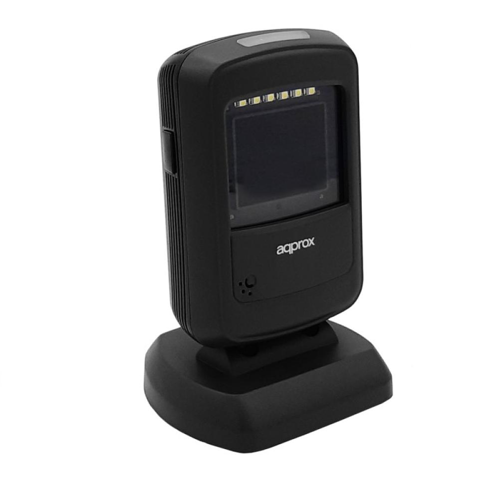 Approx - appLS07DESK Lector de códigos de barras fijo 1D/2D CMOS Negro, Gris