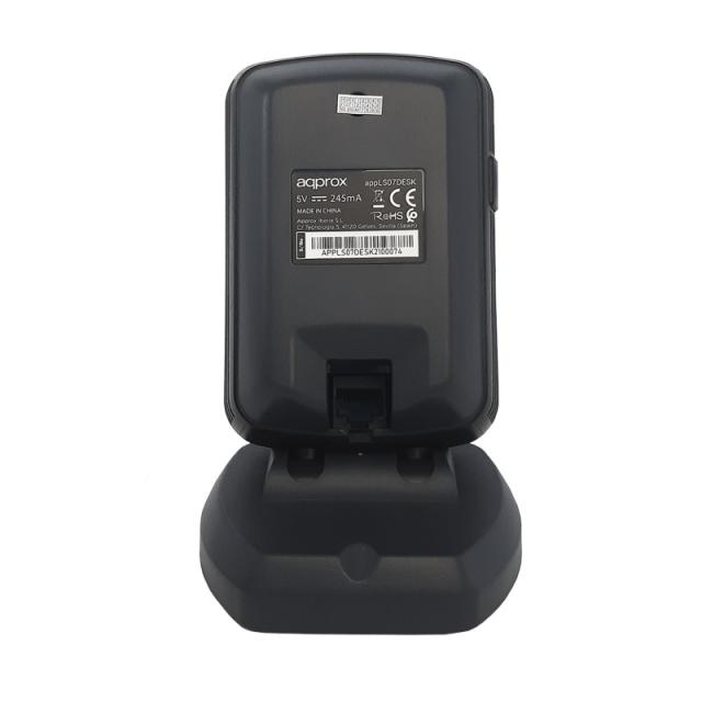 Approx - appLS07DESK Lector de códigos de barras fijo 1D/2D CMOS Negro, Gris