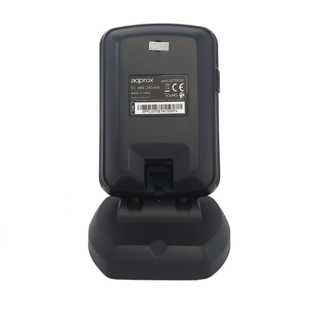 Approx - appLS07DESK Lector de códigos de barras fijo 1D/2D CMOS Negro, Gris