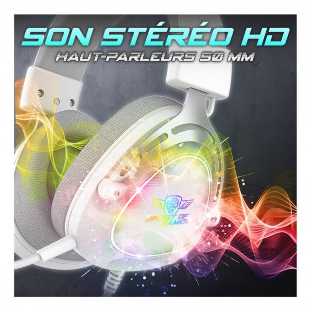 Spirit of Gamer - MIC-EH40BK Auriculares Alámbrico Diadema Llamadas/Música Blanco