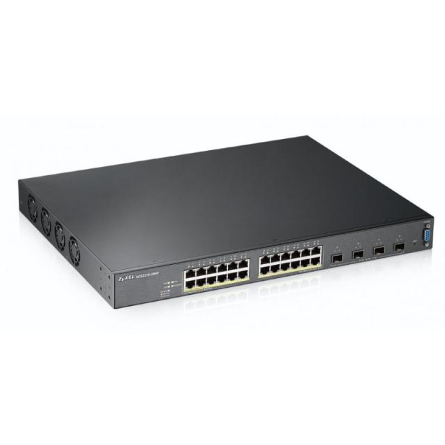 Zyxel - XGS2210-28HP Gestionado L2 Gigabit Ethernet (10/100/1000) Energía sobre Ethernet (PoE) 1U Negro