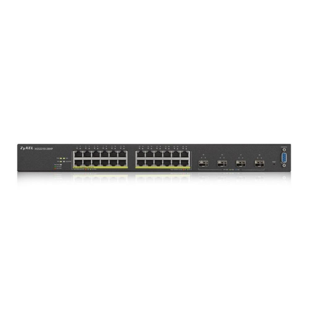 Zyxel - XGS2210-28HP Gestionado L2 Gigabit Ethernet (10/100/1000) Energía sobre Ethernet (PoE) 1U Negro