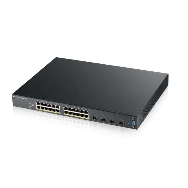 Zyxel - XGS2210-28HP Gestionado L2 Gigabit Ethernet (10/100/1000) Energía sobre Ethernet (PoE) 1U Negro