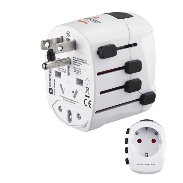 Hama - World Travel Pro adaptador de enchufe eléctrico Universal Blanco
