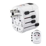 Hama - World Travel Pro adaptador de enchufe eléctrico Universal Blanco