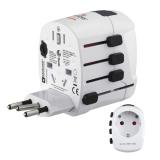 Hama - World Travel Pro adaptador de enchufe eléctrico Universal Blanco