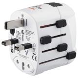 Hama - World Travel Pro adaptador de enchufe eléctrico Universal Blanco