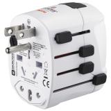Hama - World Travel Pro adaptador de enchufe eléctrico Universal Blanco