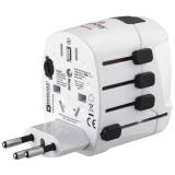 Hama - World Travel Pro adaptador de enchufe eléctrico Universal Blanco