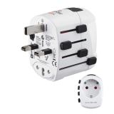Hama - World Travel Pro adaptador de enchufe eléctrico Universal Blanco