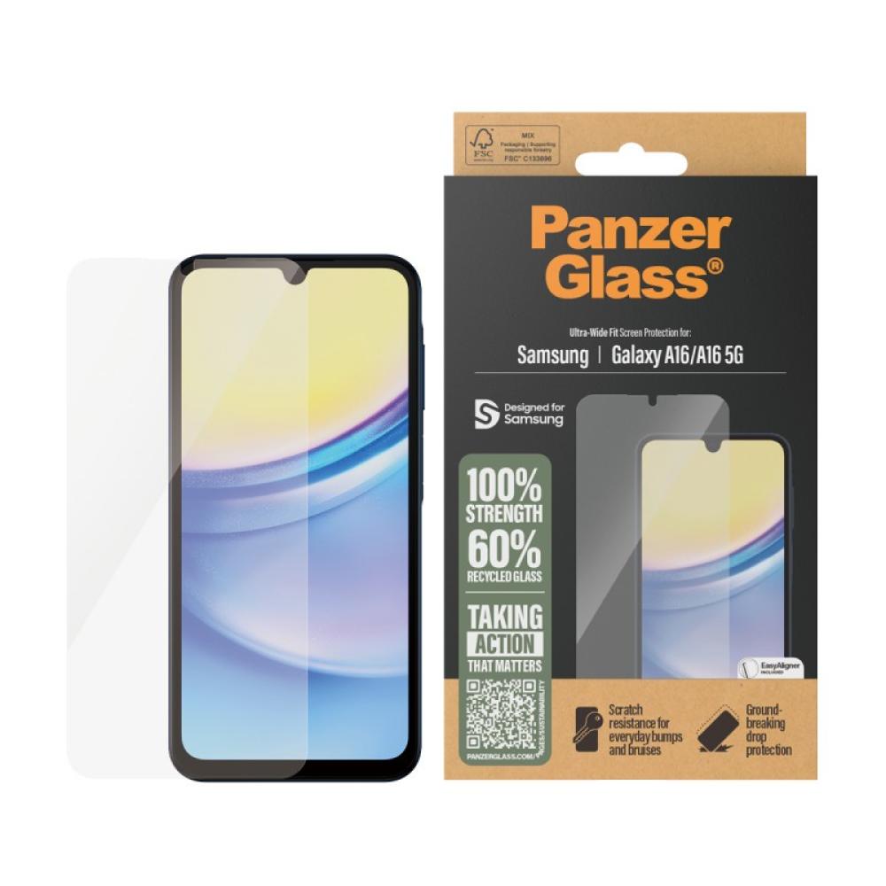 PanzerGlass - Screen Protector Samsung Galaxy A16 / A16 5G / Ultra-Wide Fit w. EasyAligner Protector de pantalla 1 pieza(s)