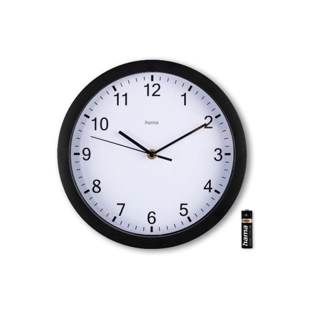 Hama - Elba Reloj de cuarzo Alrededor Negro, Blanco