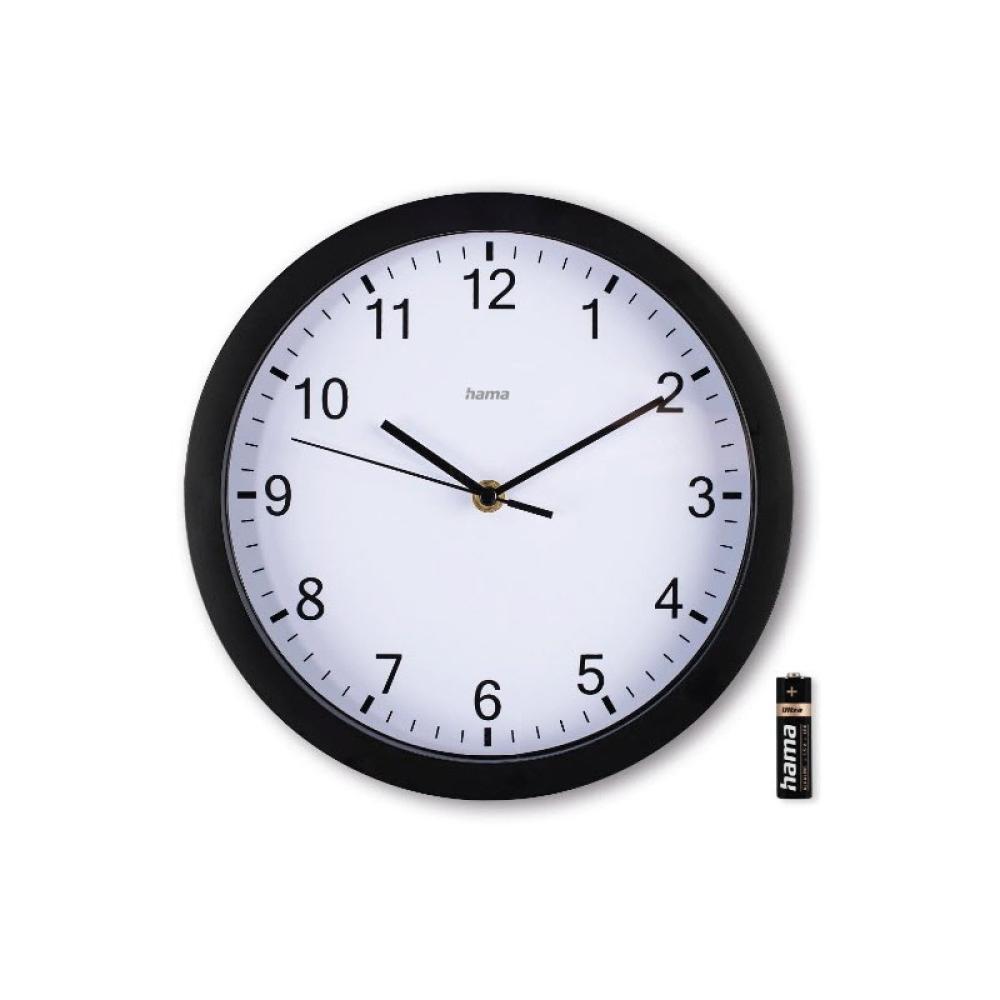 Hama - Elba Reloj de cuarzo Alrededor Negro, Blanco