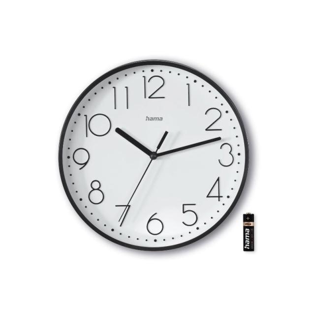 Hama - Salina Reloj de cuarzo Alrededor Negro, Blanco