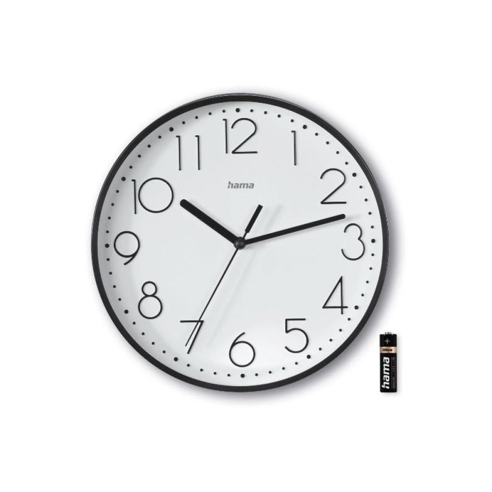 Hama - Salina Reloj de cuarzo Alrededor Negro, Blanco