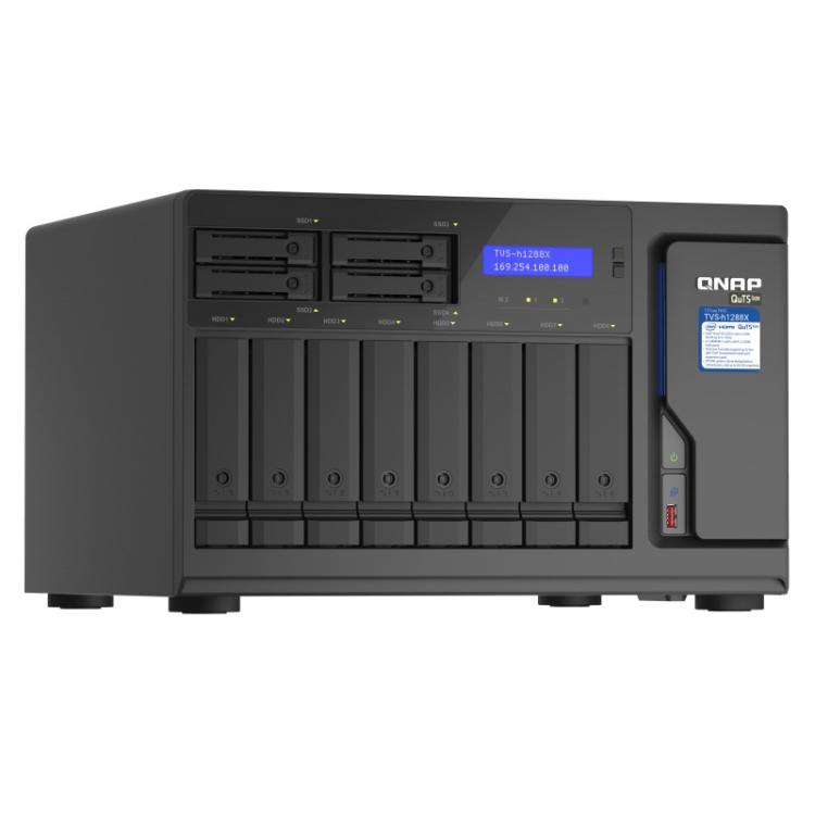 QNAP - TVS-h1288X NAS Torre Intel® Xeon® W-1250 16 GB DDR4 0 TB QuTS hero Negro