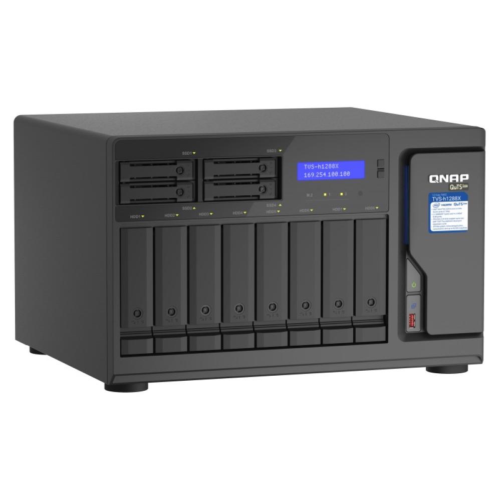 QNAP - TVS-h1288X NAS Torre Intel® Xeon® W-1250 16 GB DDR4 0 TB QuTS hero Negro