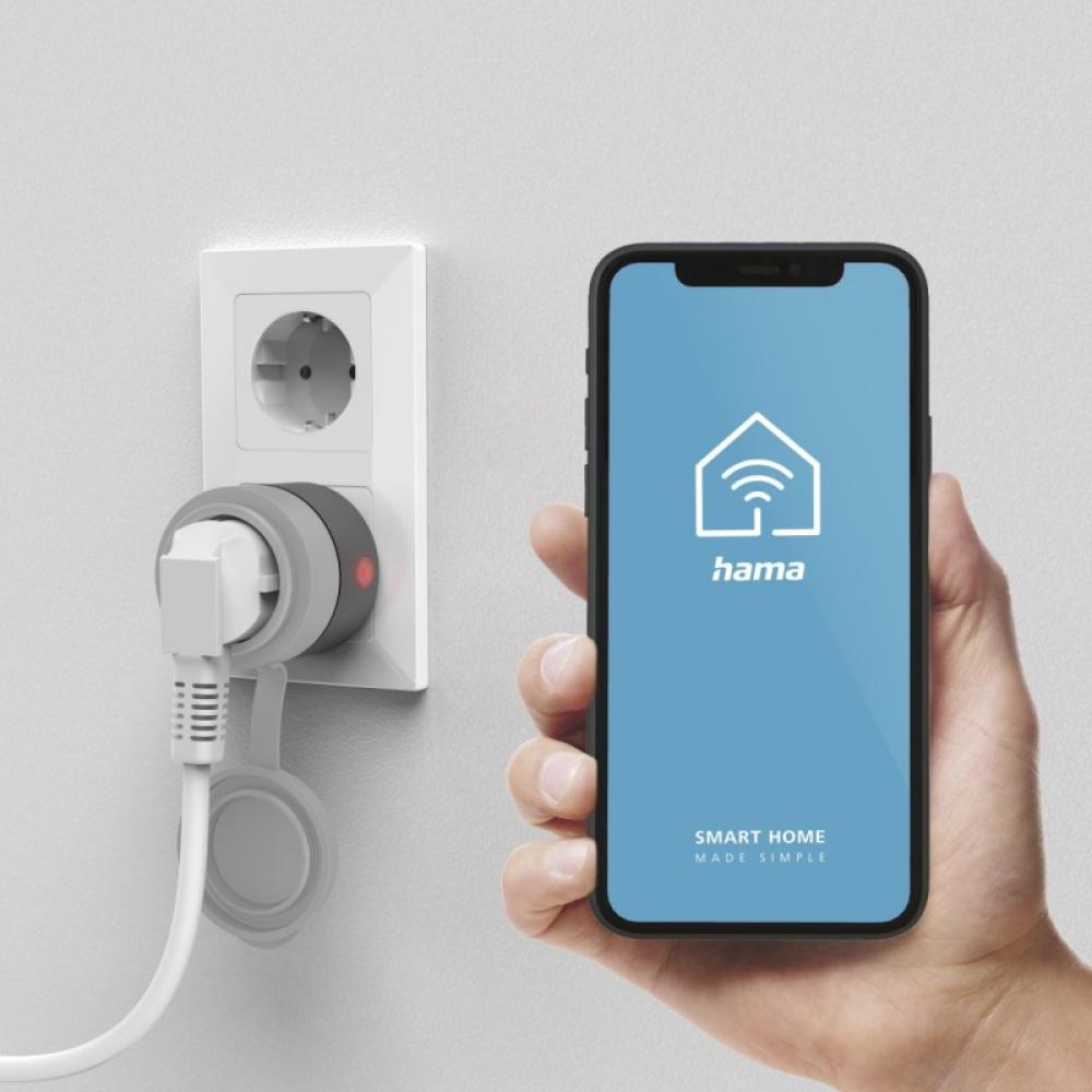 Hama - Outdoor toma de corriente Tipo E Gris