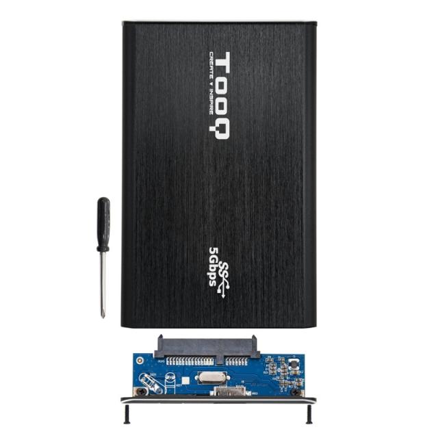 TooQ - TQE-2529B caja para disco duro externo 2.5" Carcasa de disco duro/SSD Negro