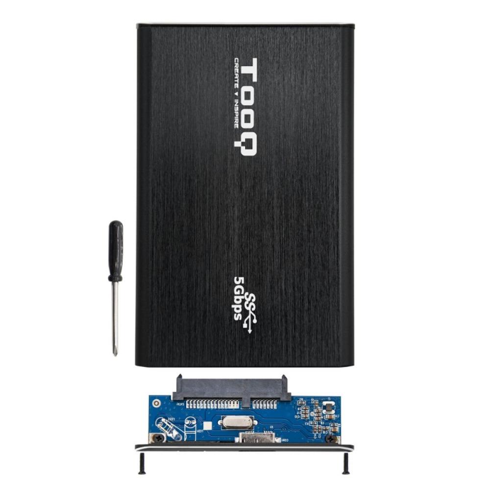 TooQ - TQE-2529B caja para disco duro externo 2.5" Carcasa de disco duro/SSD Negro