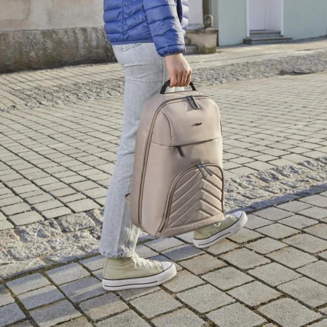 Hama - 00222046 mochila Mochila de senderismo Beige Poliéster reciclado