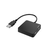 Hama - HUB USB 2.0 con 4 Puertos (Concentrador USB con 4 USB A, Compacto, Transferencia de Datos hasta 480 Mbits/s), Color Negro
