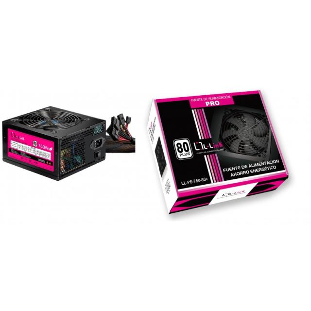 L-Link - LL-PS-750-80+ unidad de fuente de alimentación 750 W 20+4 pin ATX Negro