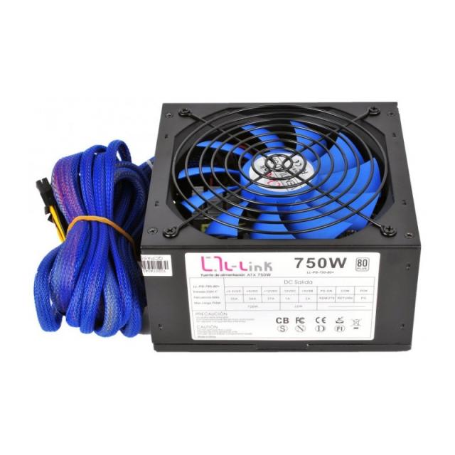 L-Link - LL-PS-750-80+ unidad de fuente de alimentación 750 W 20+4 pin ATX Negro