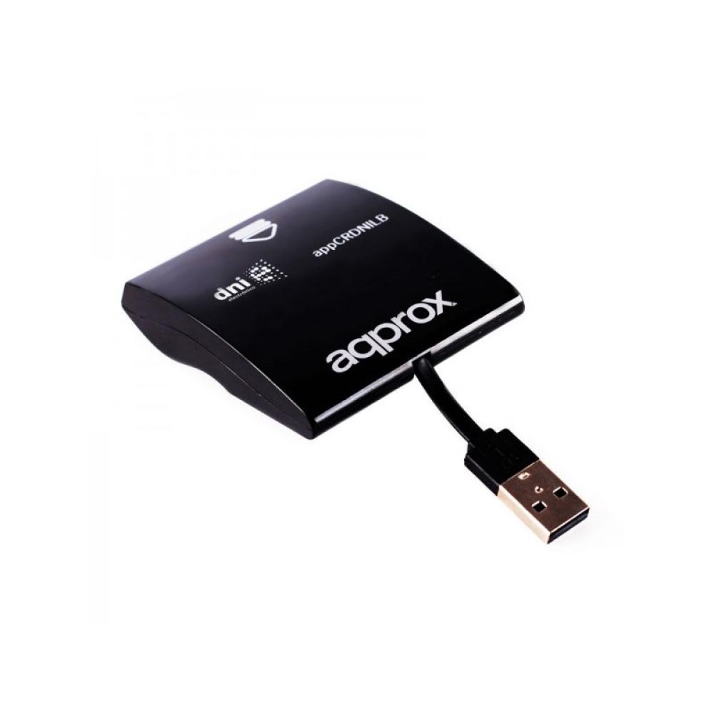 Approx - appCRDNILxV2 lector de tarjeta inteligente Interior USB USB 2.0 Negro