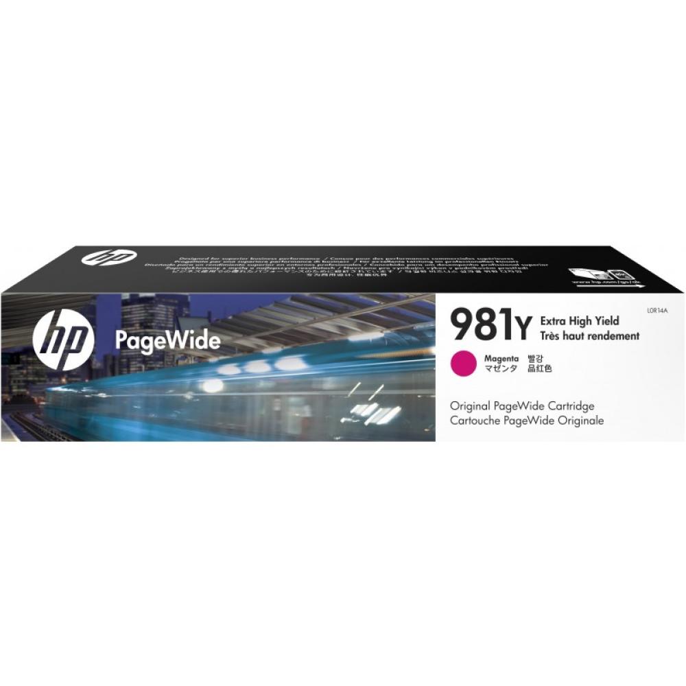 HP - Cartucho original PageWide 981Y magenta de alto rendimiento