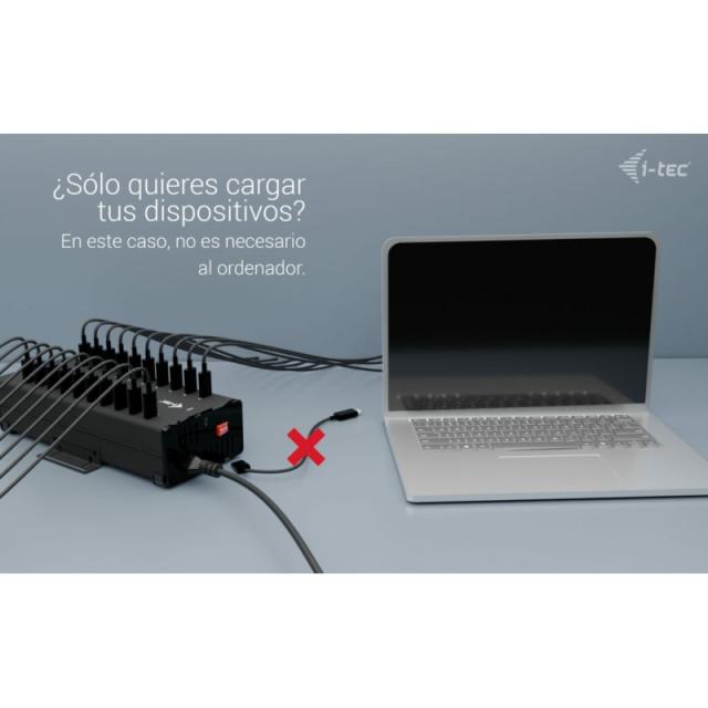 i-tec - USB-C/USB-A Metal Charging + data HUB, 15W per port, 20x USB-C
