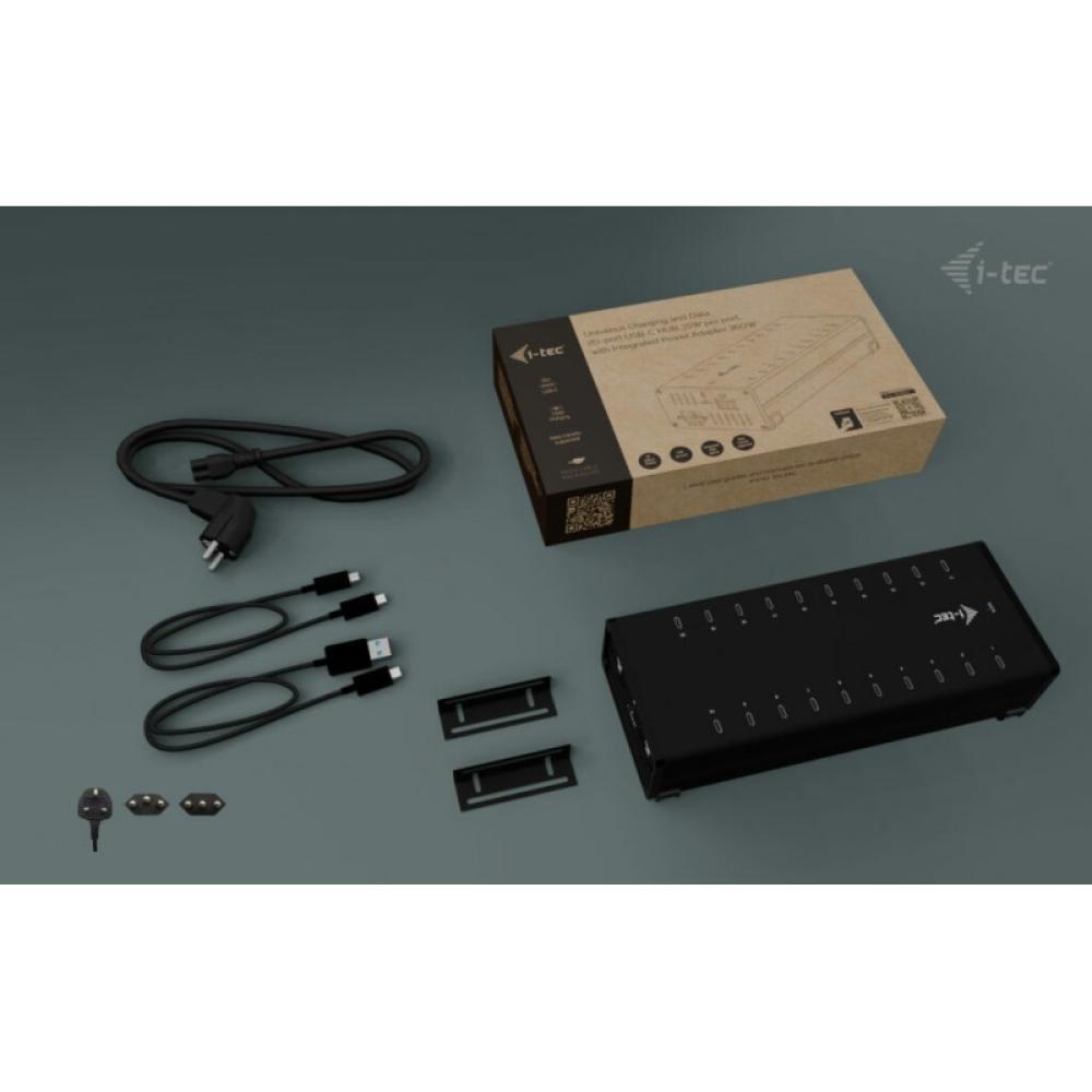 i-tec - USB-C/USB-A Metal Charging + data HUB, 15W per port, 20x USB-C