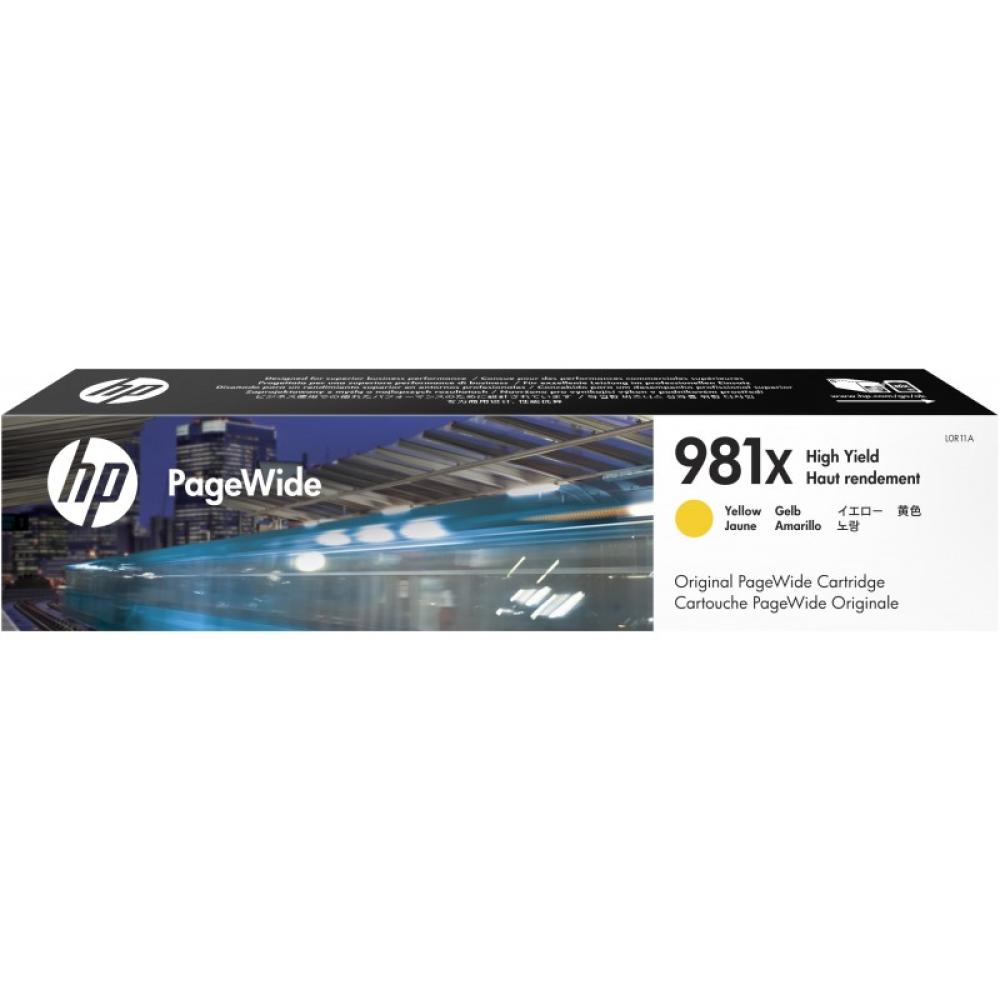 HP - Cartucho original PageWide 981Y cian de alto rendimiento