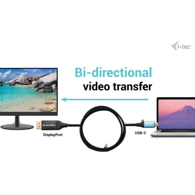 i-tec - USB-C DisplayPort Bi-Directional Cable Adapter 8K/30Hz 150cm