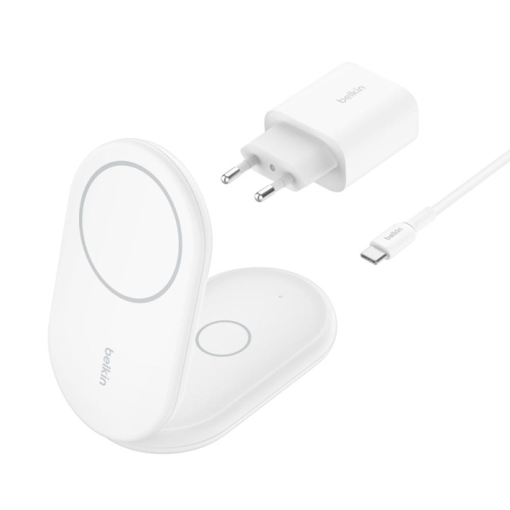 Belkin - BoostCharge Auriculares, Smartphone Blanco USB Cargador inalámbrico Carga rápida Interior - WIZ028VFWH