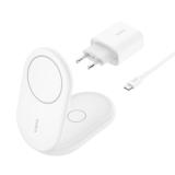 Belkin - BoostCharge Auriculares, Smartphone Blanco USB Cargador inalámbrico Carga rápida Interior - WIZ028VFWH