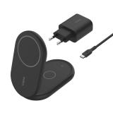 Belkin - BoostCharge Auriculares, Smartphone Negro USB Cargador inalámbrico Carga rápida Interior - WIZ028VFBK
