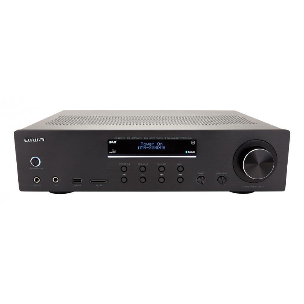 Aiwa - AMR-200DAB/BK amplificador de audio 2.0 canales Hogar Negro