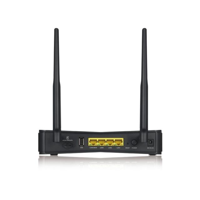 Zyxel - LTE3301-PLUS router inalámbrico Gigabit Ethernet Doble banda (2,4 GHz / 5 GHz) 4G Negro