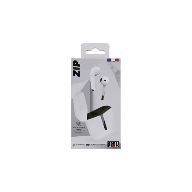 T''nB - Zip Auriculares True Wireless Stereo (TWS) Dentro de oído Llamadas/Música/Deporte/Uso diario USB Tipo C Bluetooth Blanco