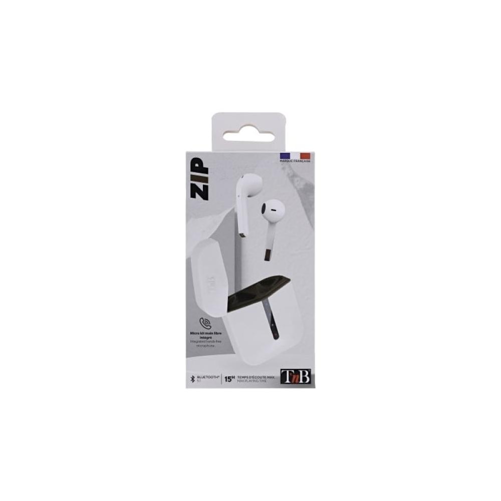 T''nB - Zip Auriculares True Wireless Stereo (TWS) Dentro de oído Llamadas/Música/Deporte/Uso diario USB Tipo C Bluetooth Blanco