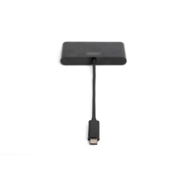 Digitus - Adaptador de monitor triple USB-C™ 3 en 1 (HDMI, DP, VGA)