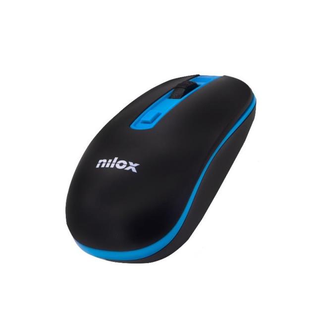 Nilox - RATON WIRELESS 1600 DPI NEGRO/AZUL
