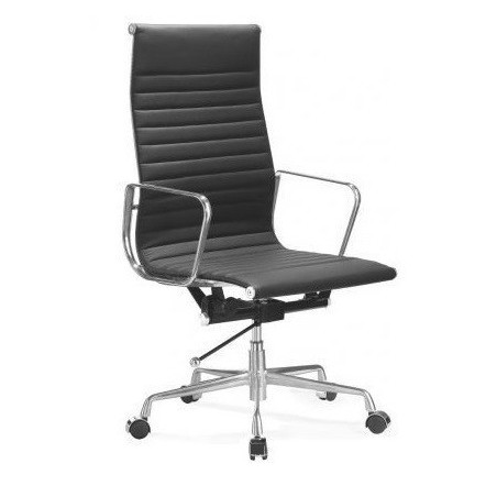 Sillón de oficina BEKES, alto, gas, basculante, similpiel negra