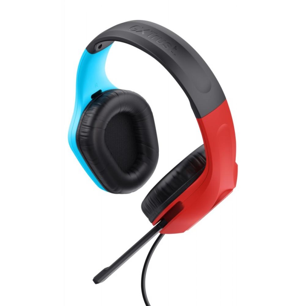 Trust - GXT 416S Zirox Auriculares Alámbrico Diadema Juego Negro, Cian, Rojo