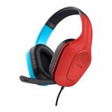 Trust - GXT 416S Zirox Auriculares Alámbrico Diadema Juego Negro, Cian, Rojo