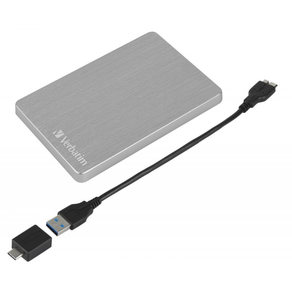 Verbatim - Disco duro portátil Store ''n'' Go ALU Slim 1 TB Plata