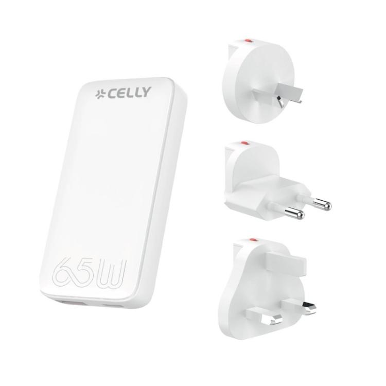 Celly - TCTRAVELUNI65W cargador de batería USB