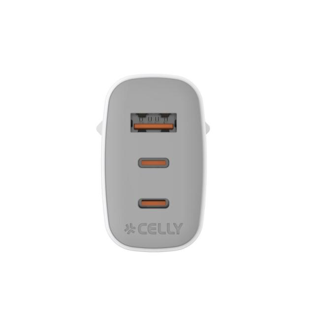 Celly - UPTC1USB2USBC65 cargador de dispositivo móvil Smartphone, Tableta, Teléfono Blanco USB Interior